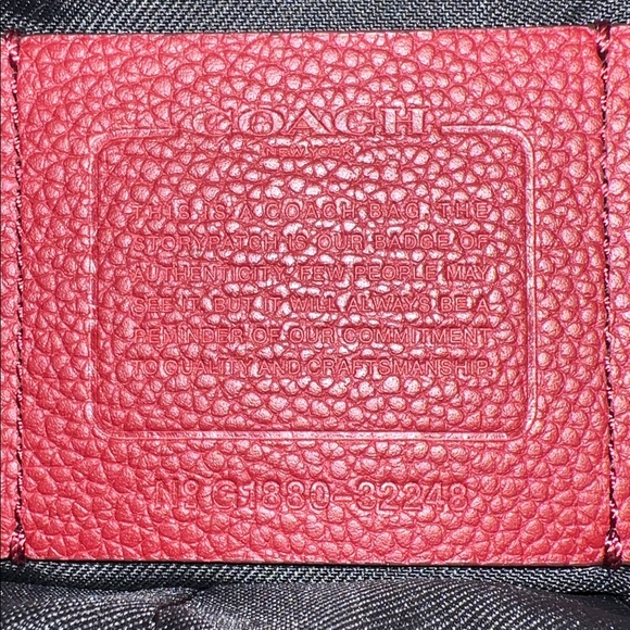 Coach Metropolitan Tote Bag Red Currant Pebble Leather Like New - Picture 4 of 15